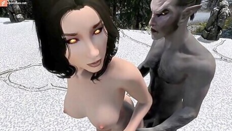 Lustful Demon Tears Girls Pussies In The Porn Game Skyrim