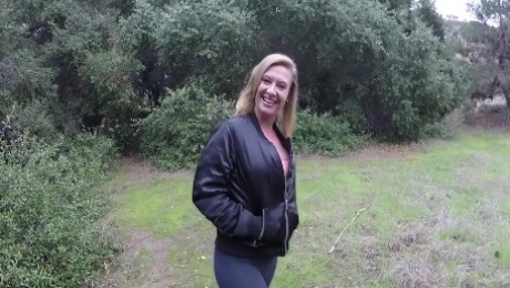 Blonde Milf Harper Outdoors Fun