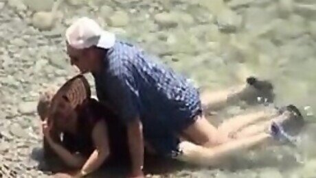 Old Couple Fucking Outside At The Beach