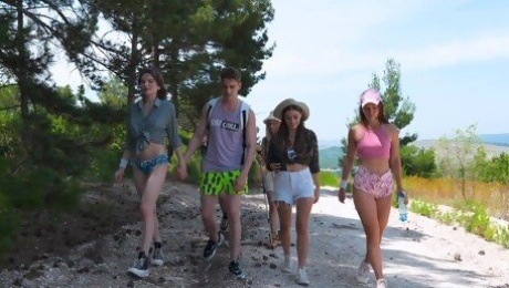 Rough group fucking with college babes - Elise Moon & Milka Wey