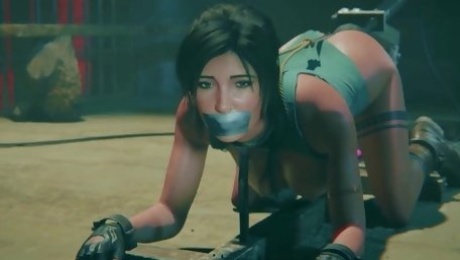 3D cartoon Lara Croft got imprisoned and fucked hard