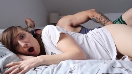Every time she lies down on the bed, the slut gets a dick in her cap!