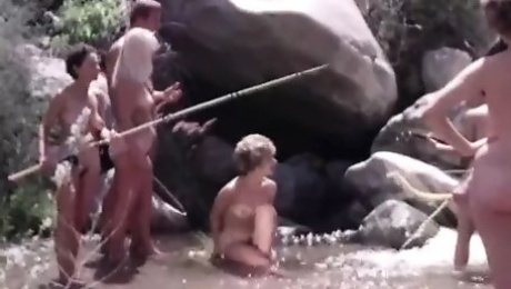 Nudist Families Trip to the Mountains (1960s Vintage)