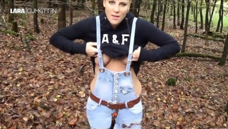 Lara CumKitten - Crazy jeans piss with a great facial quickie