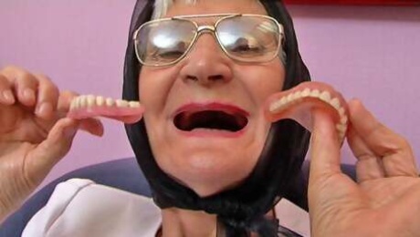 75 year old hairy grandma orgasms without dentures