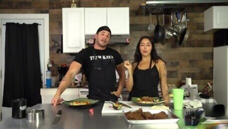 Cooking battle with Vanessa Skye